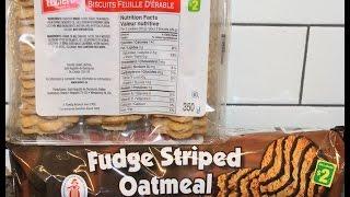 Leclerc Maple Leaf Cookies & Voortman Fudge Striped Oatmeal Cookies Review