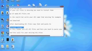 Learn How to : Download and Fix .dll files errors