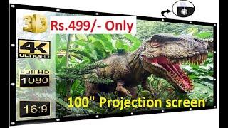 Unboxing A 100 Inch Projection Screen // Projector Screen Under 500 // Best Budget Projection Screen