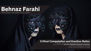 "Critical Computation and Emotive Matter" | Guest Lecture by Behnaz Farahi | Harvard GSD-6338