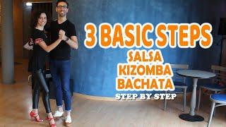 3 Basic Steps  Bachata Salsa e Kizomba - Step By Step