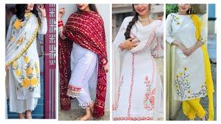 White  Colour Suit Collection/Shivani Trend Fashion