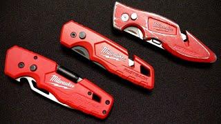 Milwaukee FastBack 1901, 1502, and 1540 EDC Utility Knives Compared