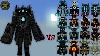 Titan Camera Man (Upgrade) vs Warden Plus | Minecraft Bedrock | Mob Battle