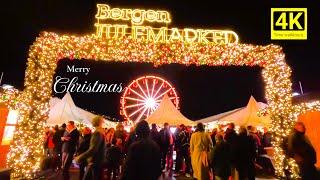 Largest Gingerbread City in the world in Bergen Norway 4k HDR