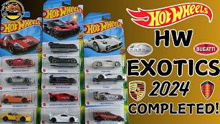 HOT WHEELS EXOTICS 2024 COMPLETED! | BUGATTI, PAGANI, PORSCHE, LAMBORGHINI AND MORE! #hotwheels 