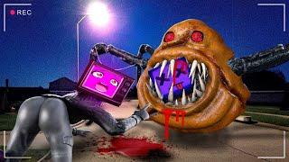 TV Woman RUNNING FROM CURSED POU 7 & TV MAN Saves TV Woman in Garry's Mod