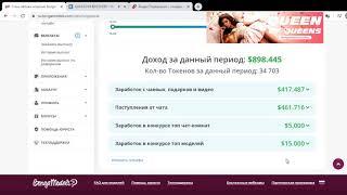 Заработок за неделю нашей модели на бонгамоделс bongamodels 900 $  Статистика за март 2020год.Быстро