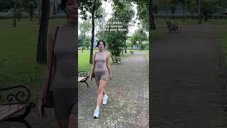 no bra day - jogging 