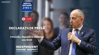 LIVE DIN CHIȘINĂU - Declarații de presă