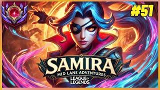 Samira Mid Lane Adventures #51 | Diamond Ranked Samira vs Sylas – 22 Kills & Teemo ADC Troll!