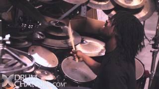 DrumChannel.com - Thomas Pridgen Drums on Terry Bozzio's "small" Drum Set