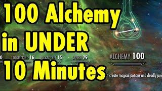 Alchemy to 100 UNDER 10 Minutes - Skyrim Special Edition - xBeau Gaming