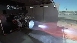 STOKE SPACE: AETHON (FFSC) ENGINE FULL DURATION HOTFIRE.