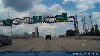 Hwy 59 N Ramp Exit Kirby Dr - From Loop 610 W Driving N - Houston, TX Dashcam Video