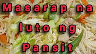 EASY AND TASTY RECIPE, FILIPINO FOOD RECIPE PANSIT USING SPAGHETTI NOODLES PINOY LUTONG BAHAY RECIPE