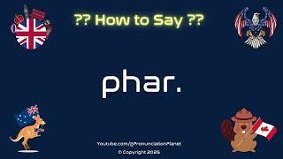  How to Pronounce pharmacy? (CORRECTLY) | Pronunciation Planet