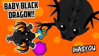 MOPE.IO CUTE BABY BLACK DRAGON vs COLOSSAL DRAGON!! // SEARCH FOR THE DAD!  (Mope.io Story)