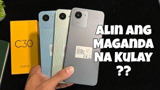 Realme C30 All Color Comparison Black, Blue and Green