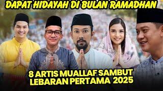 BAHAGIA PELUK AGAMA ISLAM, 8 ARTIS MUALAF  RAYAKAN LEBARAN PERTAMA TAHUN 2025