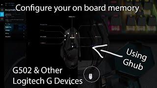 how to configure onboard memory using Ghub software