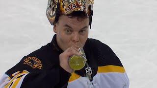 Tuukka Rask accidentally leaves net in tie game