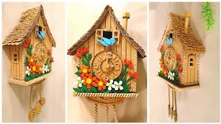 DIY Cardboard Cuckoo Clock Wall Hanging/Home Decor Cardboard Craft