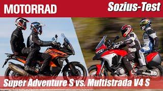 Motovlog Sonderedition: KTM 1290 Super Adventure S vs. Ducati Multistrada V4 S im Sozius-Test!