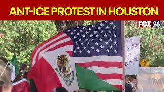 Anti-ICE protest in Houston; rally remains peaceful