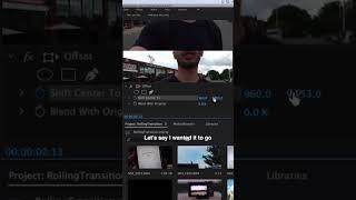 How to Create Smooth Rolling Transition Effects in Adobe Premiere Pro Tutorial