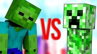 ЗОМБИ VS КРИПЕР | СУПЕР РЭП БИТВА | Creeper Minecraft ПРОТИВ Zombie Майнкрафт