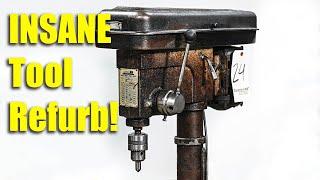 Drill Press Restoration - It's Insane...No, Really!