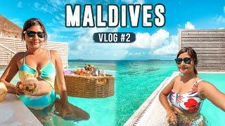 MALDIVES TRAVEL VLOG ️: Seaplane, Water Villa Tour, Snorkeling, & Floating Breakfast! | Ep 2