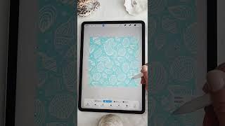 Seamless seashell pattern design created with #Procreate #digitalart #artvideo