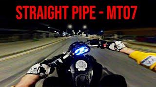 ILLEGAL MT07 TESTRIDE AT NIGHT - INSANE RAW SOUND!!