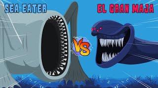 Sea Eater vs El Gran Maja | Giant Mouth Monster Animation