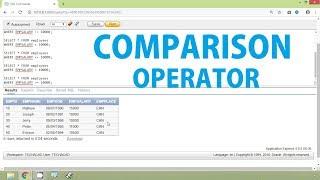 Oracle Tutorial - Comparison Operators