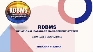 RDBMS - Advantages & Disadvantages [RDBMS | DBMS | Introduction]