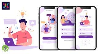 Android UI Design Tutorial | Modern Login & Register Screen UI Design | UiUX Tutorial