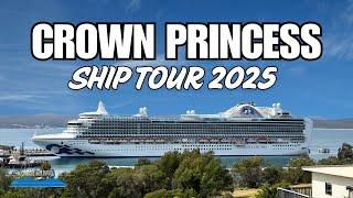 CROWN PRINCESS: Full Ship Tour, Narrated Walk-through 2025