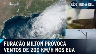 Milton: antes da chegada do furacão na Flórida, tornados devastam cidade | SBT Brasil (09/10/24)