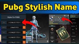 How to Change Pubg Stylish Name  PUBG me name kaise change kare PUBG account name change with Space