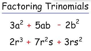 How To Factor Trinomials with Two Variables - Algebra