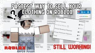 The fastest way to sell your clothing on Roblox!