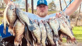 MOST INSANE CRAPPIE FISHING VIDEO ON YOUTUBE‼️ CRAPPIE SPAWN 2024‼️