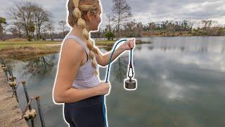 Magnet Fishing Crystal Clear River - Magnet Fishing In POPULAR Swimming Hole (Treasure Found!)