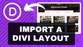 How to import a Divi page layout?