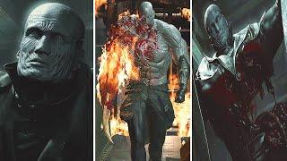 Resident Evil 2 Remake - All Tyrant Cutscenes (Mr X Scenes)