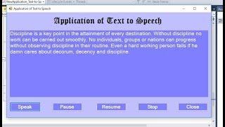 How to make Application of Text to Speech in C#?