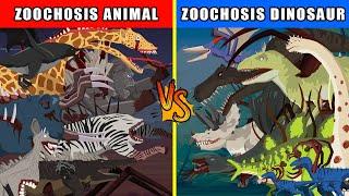 Zoochosis Animals vs Zoochosis Dinosaurs | Monster Animation